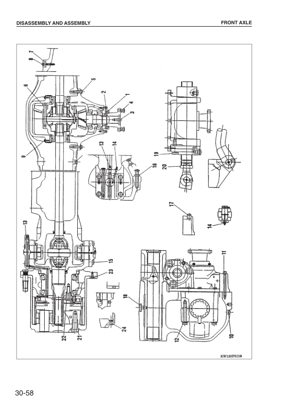 Komatsu PW130ES-6K Wheeled Excavator Workshop Manual UEBM001202 Printed Book - Image 13