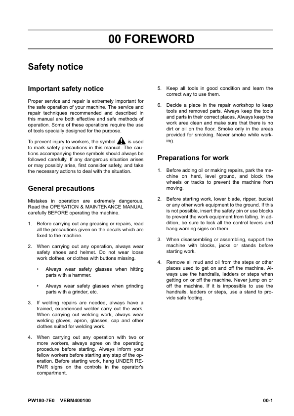 Komatsu PW180-7E0 Wheeled Excavator Workshop Manual SN H55051 and UP Printed Book - Image 6
