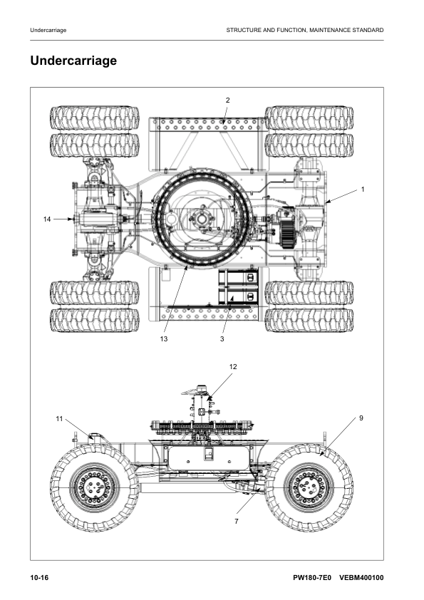Komatsu PW180-7E0 Wheeled Excavator Workshop Manual SN H55051 and UP Printed Book - Image 15