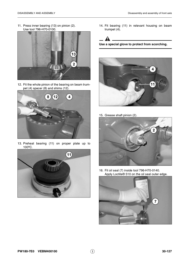 Komatsu PW180-7E0 Wheeled Excavator Workshop Manual SN H55051 and UP Printed Book - Image 10