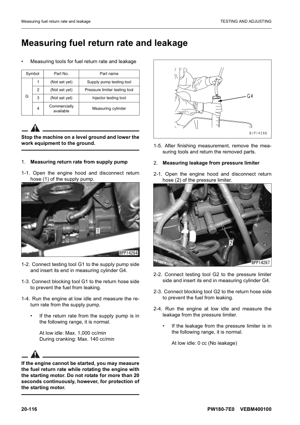 Komatsu PW180-7E0 Wheeled Excavator Workshop Manual SN H55051 and UP Printed Book - Image 13