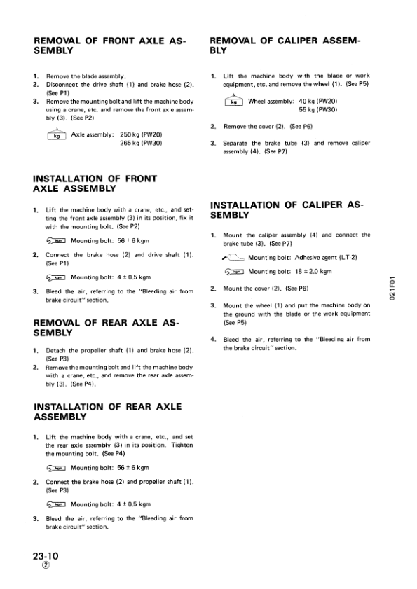 Komatsu PW20-1 PW30-1 Wheeled Excavator Workshop Manual SN 1001 and UP Printed Book - Image 15