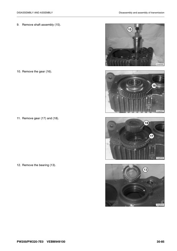 Komatsu PW200-7E0 PW220-7Eo Wheeled Excavator Workshop Manual SN H55051 and UP Printed Book - Image 9