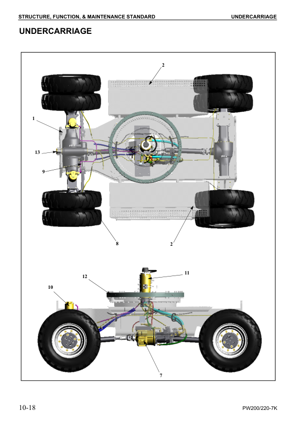 Komatsu PW200-7K PW220-7K Wheeled Excavator Workshop Manual SN K40001 and UP - Image 14