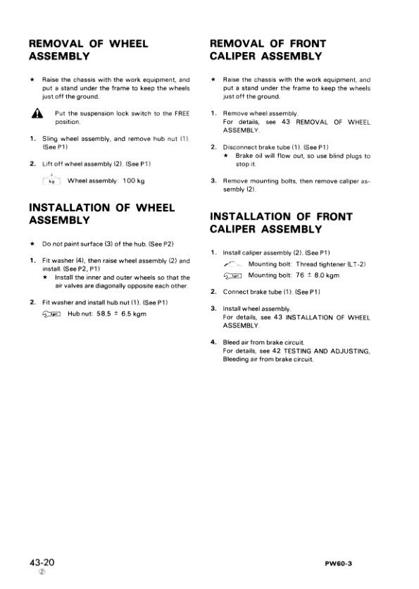 Komatsu PW60-3 Wheeled Excavator Workshop Manual SN 2001 and UP - Image 12