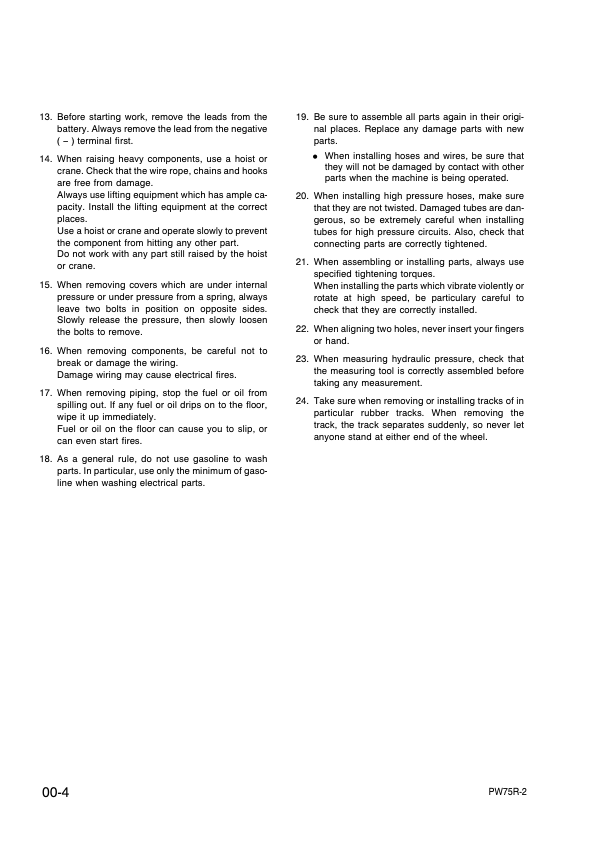 Komatsu PW75R-2 Wheeled Excavator Workshop Manual SN 22E0200243 and UP - Image 9