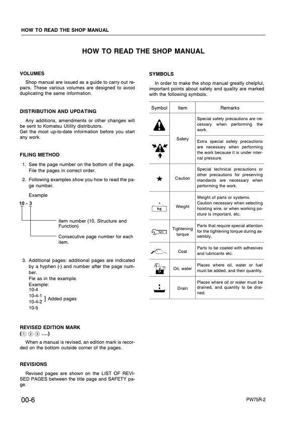 Komatsu PW75R-2 Wheeled Excavator Workshop Manual SN 22E0200243 and UP - Image 3