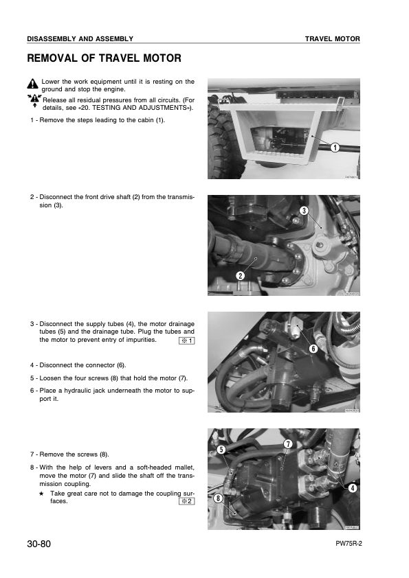 Komatsu PW75R-2 Wheeled Excavator Workshop Manual SN 22E0200243 and UP - Image 15