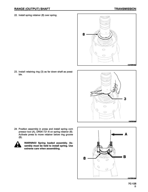 Komatsu TD7H TD8H TD9H Crawler Tractor Dozer Workshop Manual - Image 15