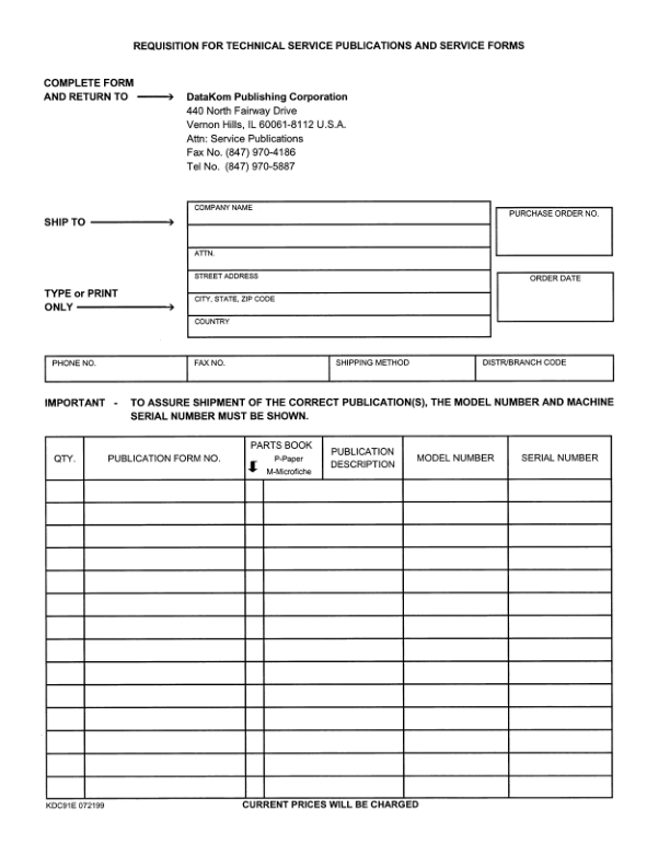 Komatsu TD7H TD8H TD9H Crawler Tractor Dozer Workshop Manual - Image 4