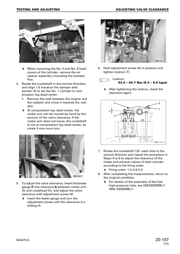 Komatsu WA470-5 WA480-5 Wheel Loader Workshop Manual SN 70001 80001 and UP - Image 17