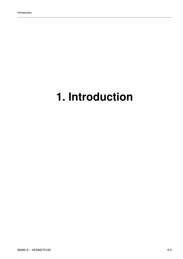 Komatsu WA90-5 Wheel Loader Operation and Maintenance Manual SN50051 and UP - Image 2