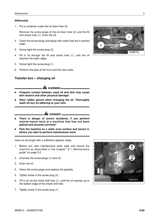 Komatsu WA90-5 Wheel Loader Operation and Maintenance Manual SN50051 and UP - Image 15