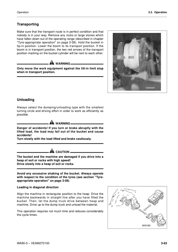 Komatsu WA90-5 Wheel Loader Operation and Maintenance Manual SN50051 and UP - Image 12
