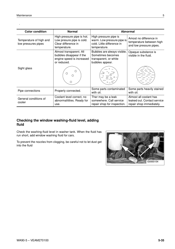 Komatsu WA90-5 Wheel Loader Operation and Maintenance Manual SN50051 and UP - Image 14