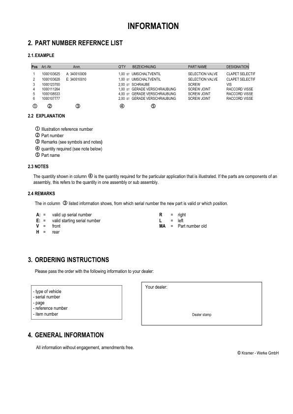 Kramer 1150 Wheel Loader Parts Catalog SN from 347040001 - Image 10