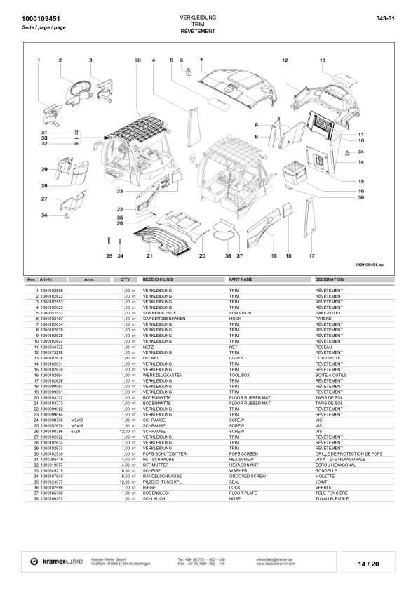 Kramer 680 Wheel Loader Parts Catalog - Image 13