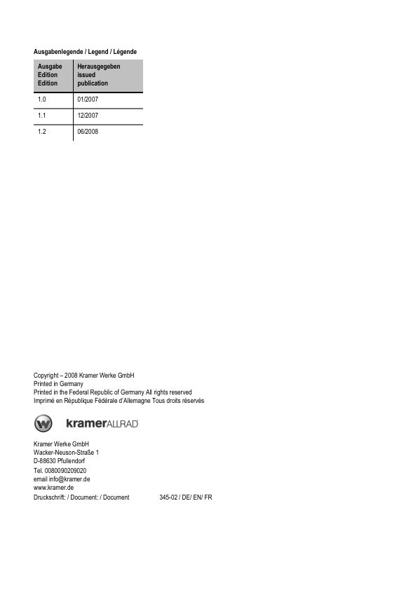 Kramer 880 Wheel Loader Parts Catalog SN from 345020001 v1.2 - Image 6