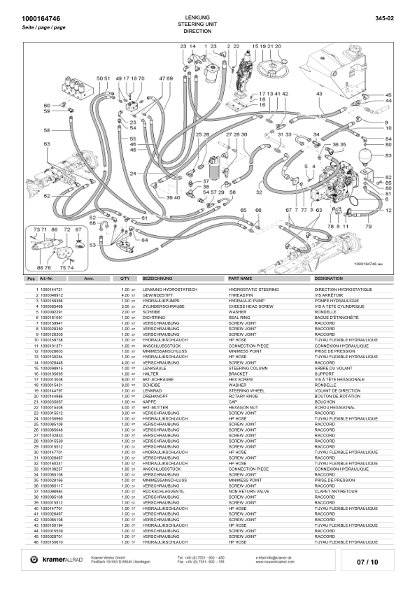 Kramer 880 Wheel Loader Parts Catalog SN from 345020001 v1.2 - Image 19