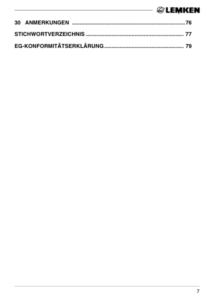 Lemken Saphir 7 DS ES S Seed Drill Operators Manual DE - Image 10