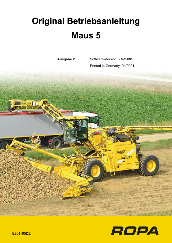 ROPA MAUS 5 Operators Manual - Image 2