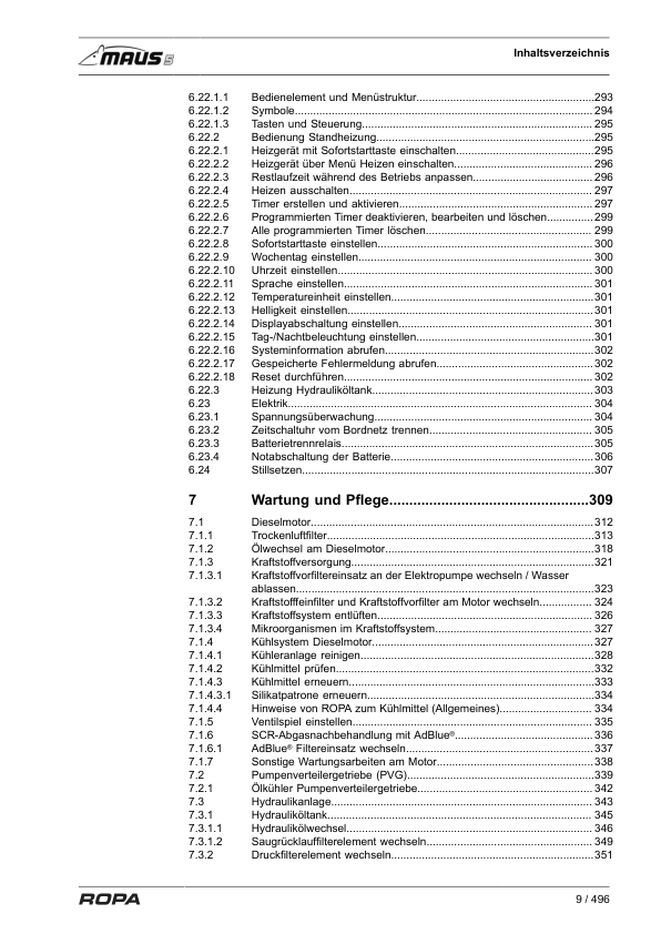 ROPA MAUS 5 Operators Manual - Image 11