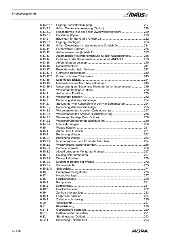 ROPA MAUS 5 Operators Manual - Image 10
