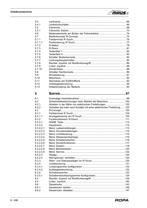 ROPA MAUS 5 Operators Manual - Image 8