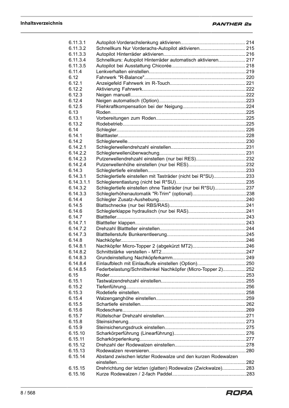 ROPA Panther 2S Operation and Maintenance Manual DE - Image 10