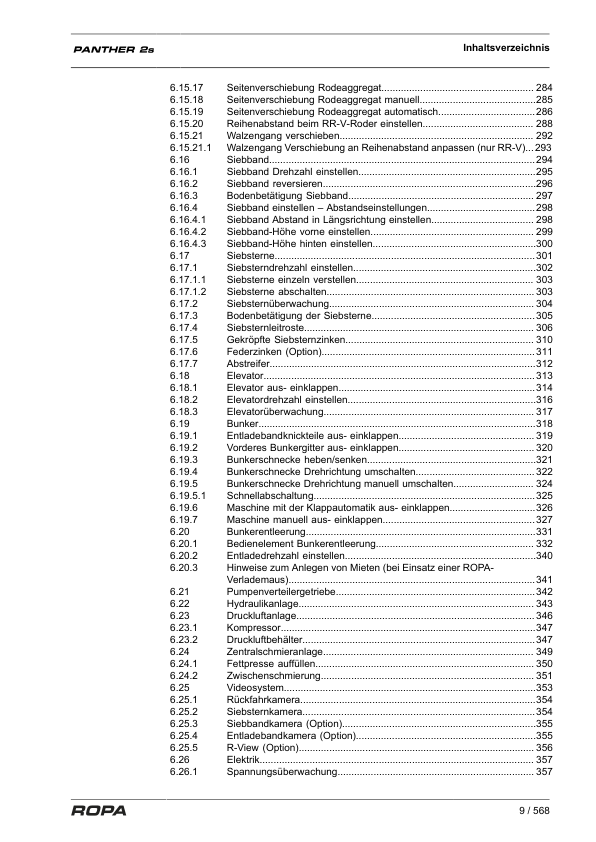 ROPA Panther 2S Operation and Maintenance Manual DE - Image 11