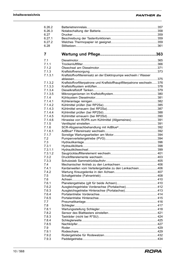 ROPA Panther 2S Operation and Maintenance Manual DE - Image 3