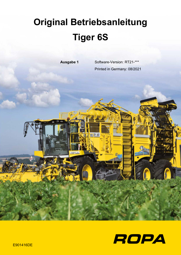 ROPA Tiger 6S Operation and Maintenance Manual DE - Image 2