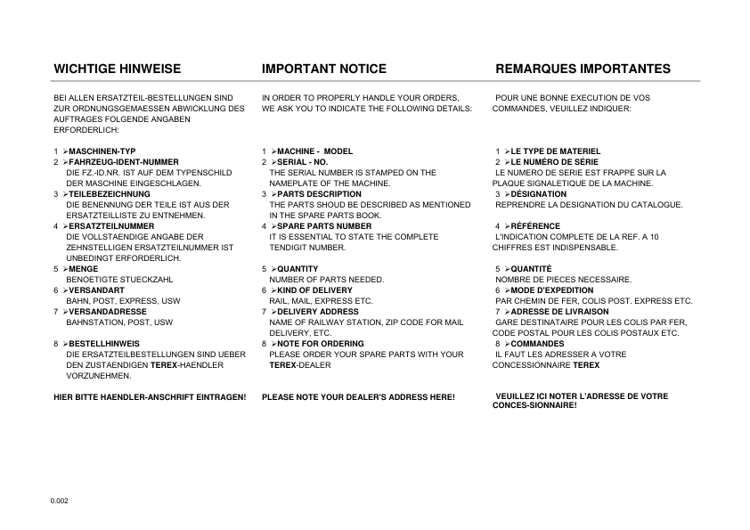 Terex TL450 Wheel Loader Parts Catalog - Image 8