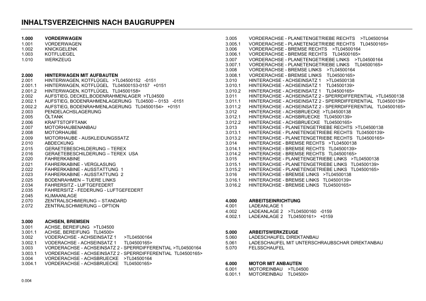 Terex TL450 Wheel Loader Parts Catalog - Image 10