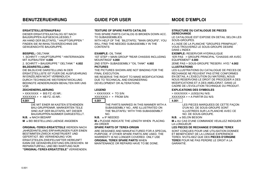 Terex TL450 Wheel Loader Parts Catalog - Image 7