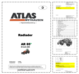 ATLAS AR85E Wheel Loader Operators Manual DE