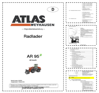 ATLAS AR95E Wheel Loader Operators Manual DE