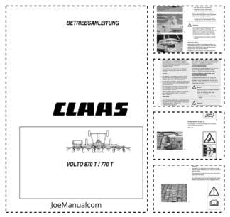 CLAAS VOLTO 870 T 770 T Tedder Operators Manual DE