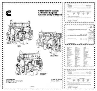 Cummins L10 Engine Series Specification Manual