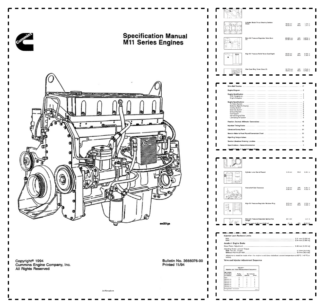 Cummins M11 Series Engine Specification Manual