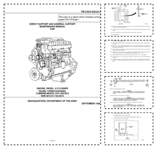 Cummins NTC-400 BC2 Engine Maintenance Manual