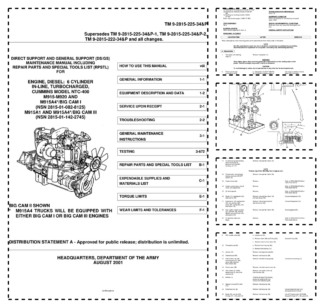 Cummins NTC-400 M915-M920 M915A4 M915A4 Diesel Engine Workshop Manual