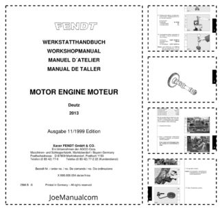 FENDT DEUTZ 2013 Engine Workshop Manual X990005034