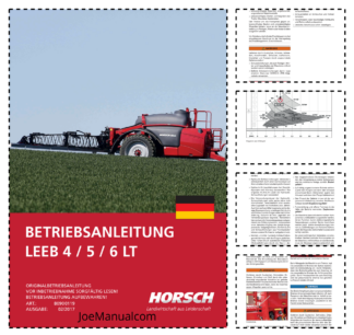 HORSCH LEEB 4 5 6 LT Sprayer Operators Manual DE