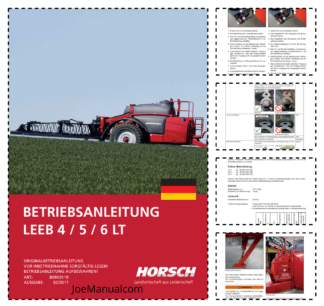 HORSCH LEEB 4 5 6 LT Sprayer Operators Manual