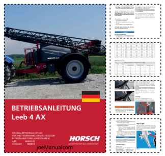 HORSCH LEEB 4 AX Sprayer Operators Manual DE