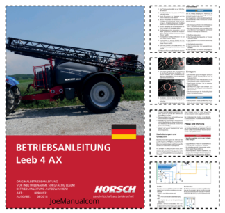 HORSCH LEEB 4 AX Sprayer Operators Manual