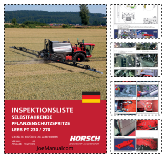 HORSCH LEEB PT 230 270 Self Propelled Sprayer Operators Manual DE