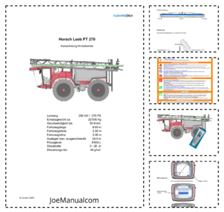 HORSCH LEEB PT 270 Self Propelled Sprayer Operators Manual DE