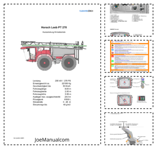 HORSCH LEEB PT 270 Self Propelled Sprayer Operators Manual